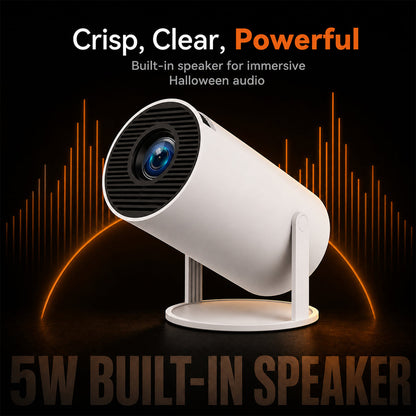 Smart Mini Portable Home Cinema Projector with Auto Keystone & WiFi 6