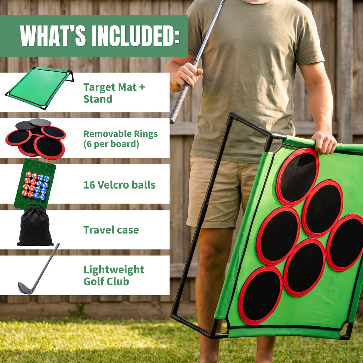 ⛳ Golf Pong Game Set – 20 Balls, Mat & Case, Indoor/Outdoor
