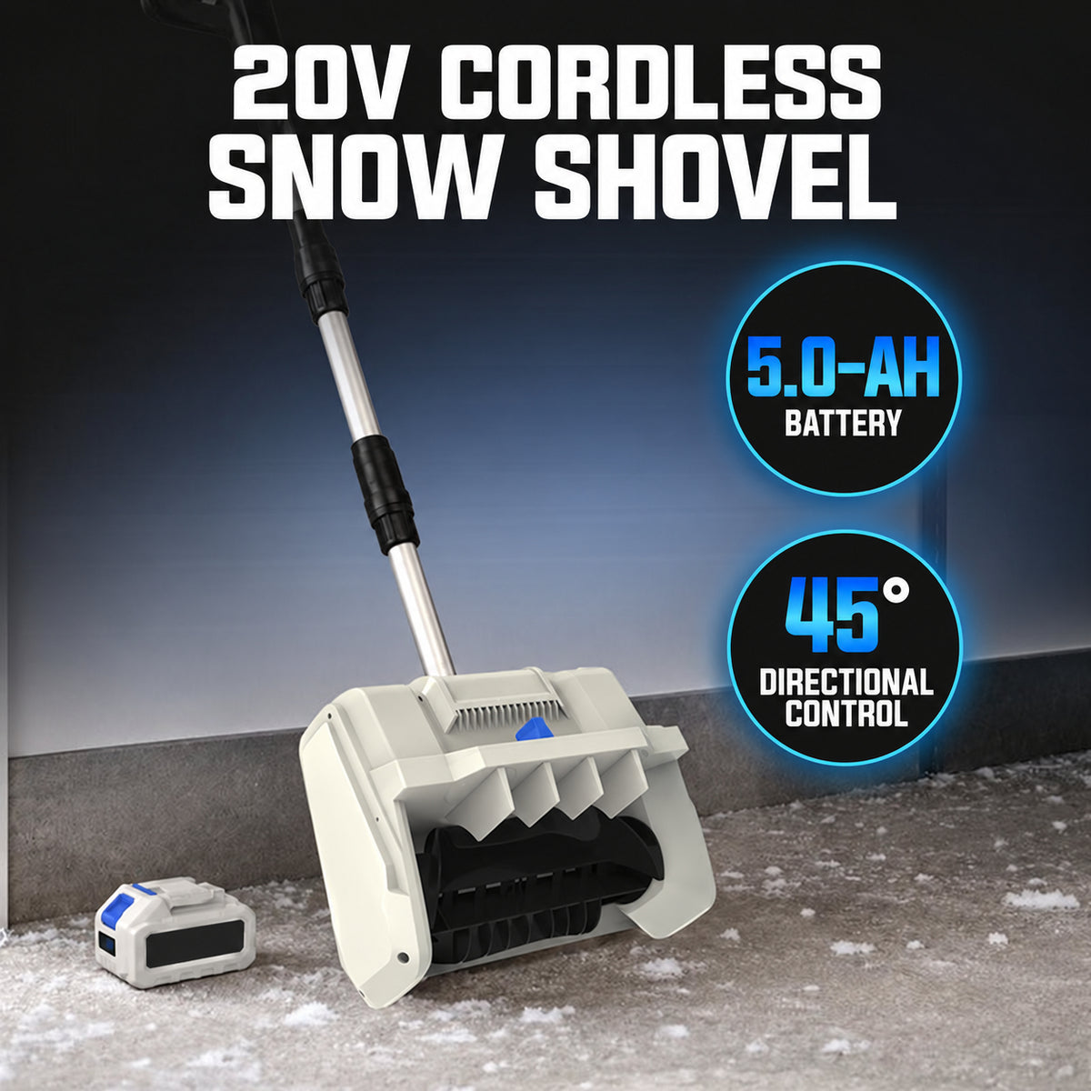 ❄️ Cordless Snow Shovel – Clear Snow Faster with Less Effort!