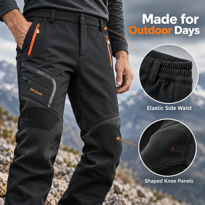 👖Men’s Fleece-Lined Softshell Hiking Pants
