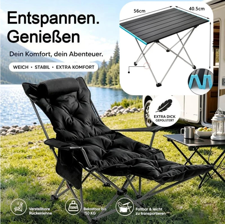 🪑 Portable, adjustable folding chair for outdoor use – Lightweight, sturdy & versatile – Ideal for the garden, camping, the beach or the patio – easy to carry and set up 🏕️✨